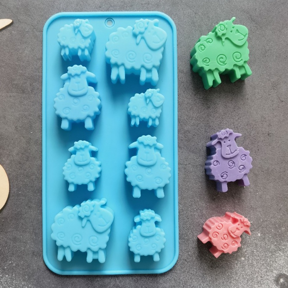Silicone Mold Ocean - 8 Hole Little Sheep Chocolate Baking