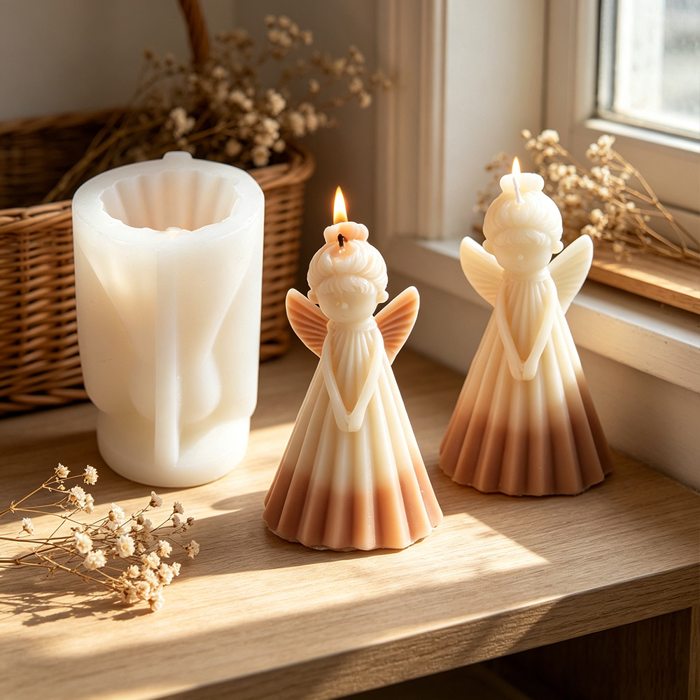 Resin Art Furniture - 3D Angel Girl Silicone Candle Mold,
