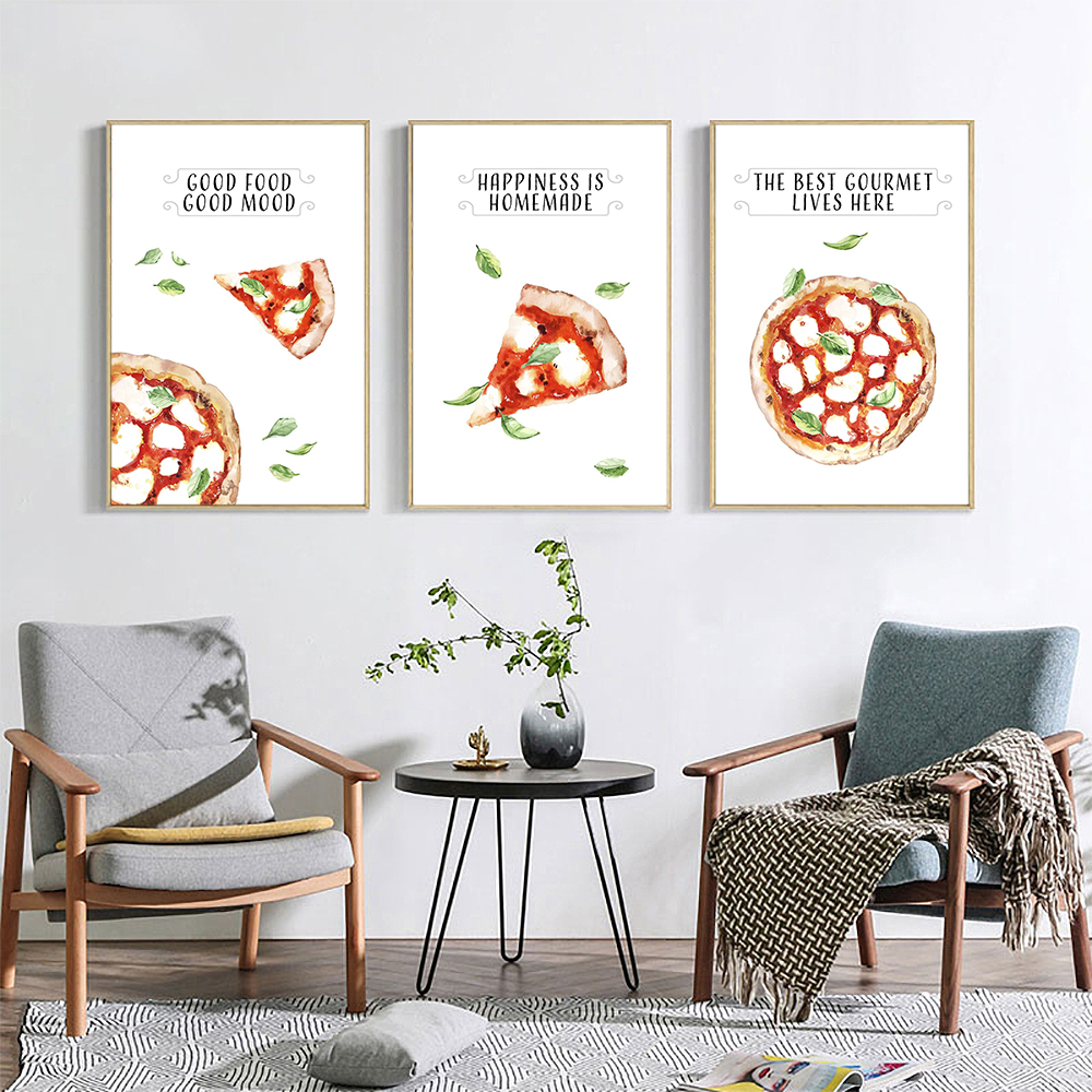 Resin Art Quote - Italian Pizza Watercolor Poster and Print