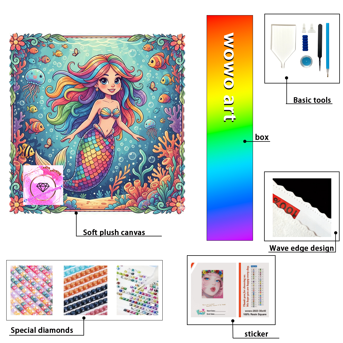 Resin Art Under 100 - 【pilar Diamond Art】The Mermaid Under the
