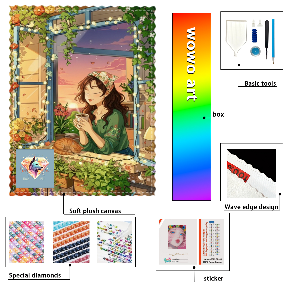 Resin Art Under 100 - 【Piu Diamond Art】The girl under the