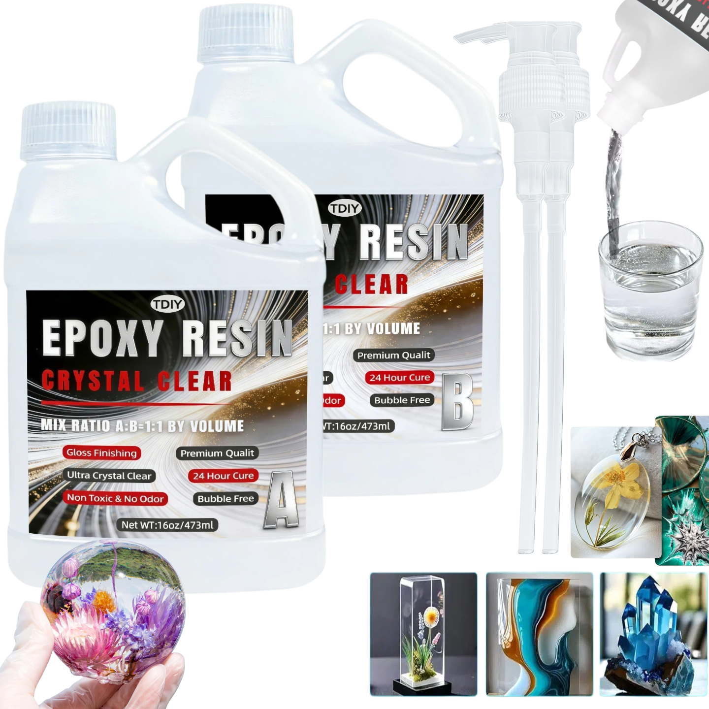 Uv Resin Clear Hard - 1:1 Crystal Clear Epoxy Resin Kit