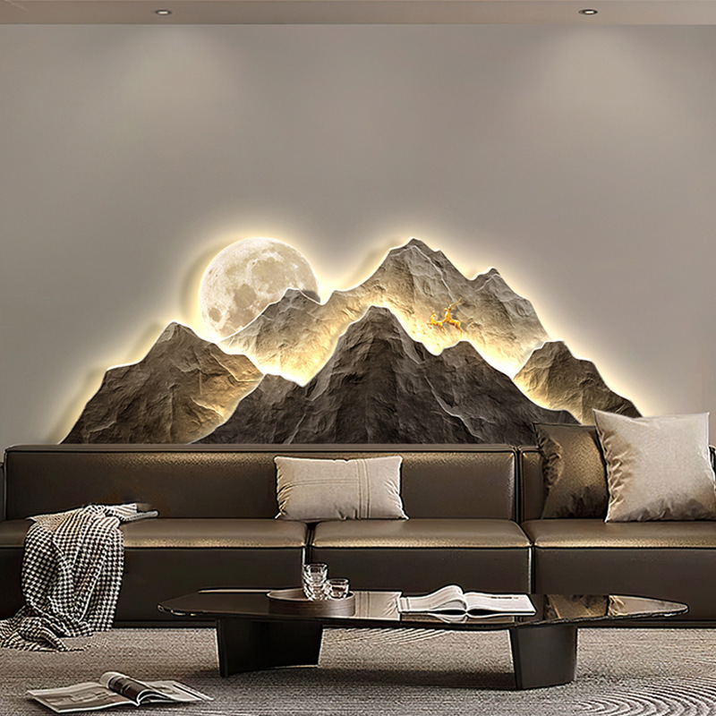 Background Resin Art - Modern Living room background Wall lamp