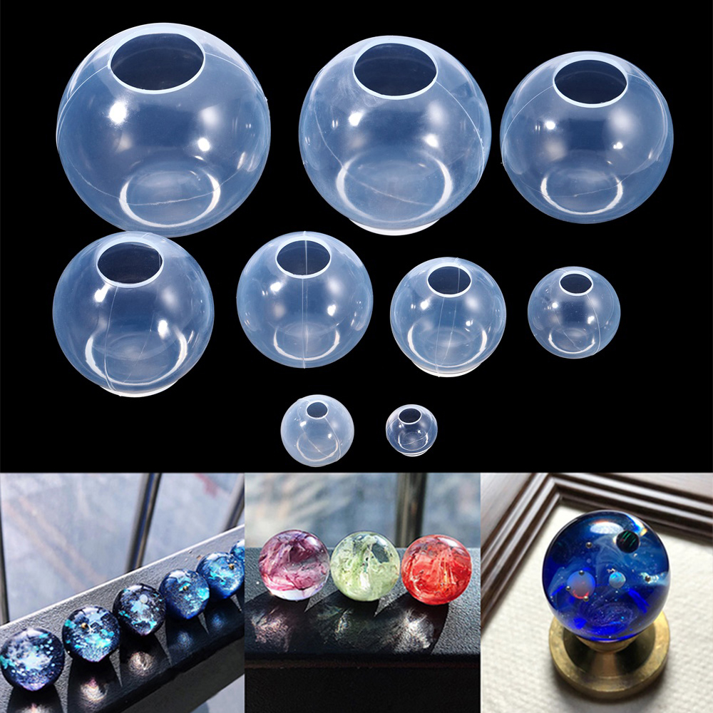 Silicone Mold Ocean - 20-100mm 3D Transparent Ball Shape Silicone
