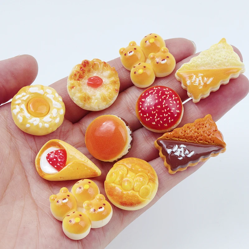 Resin Art Price - 10/100pcs Resin Food Bread Cake Flatback