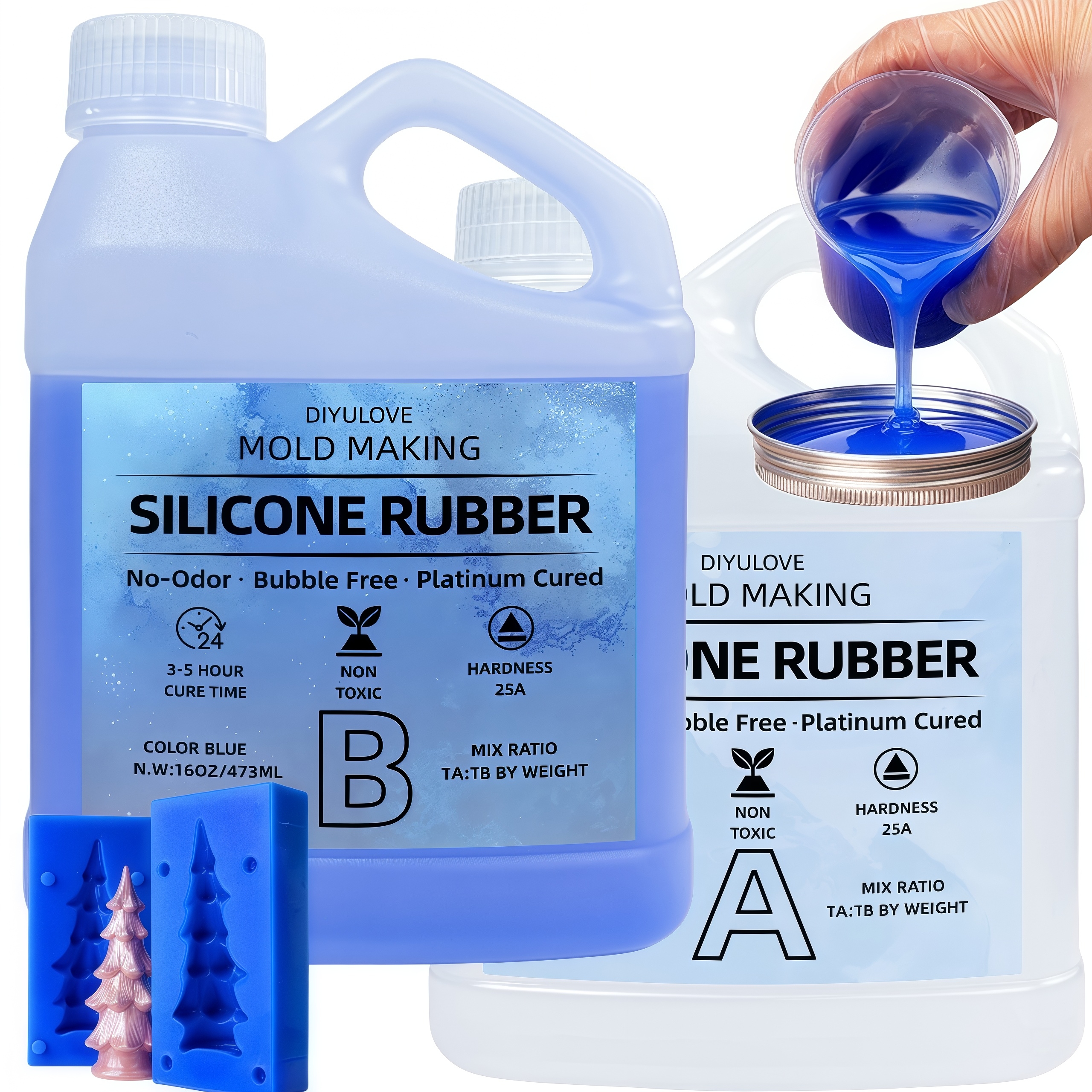 Uv Resin Clear Hard - 32oz High-Performance Silicone Rubber Non-Toxic for