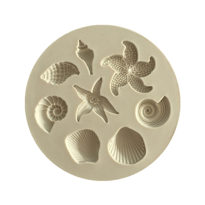 Silicone Mold Ocean - Seashell Conch Starfish Fish Under the