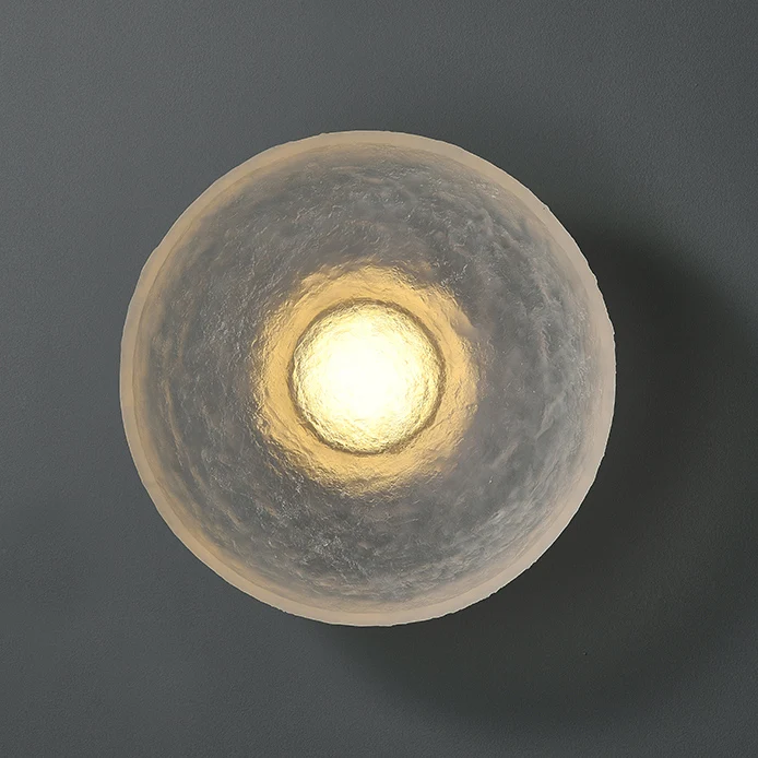 Background Resin Art - Wall Lamp Wabi-sabi Wind Designer Round