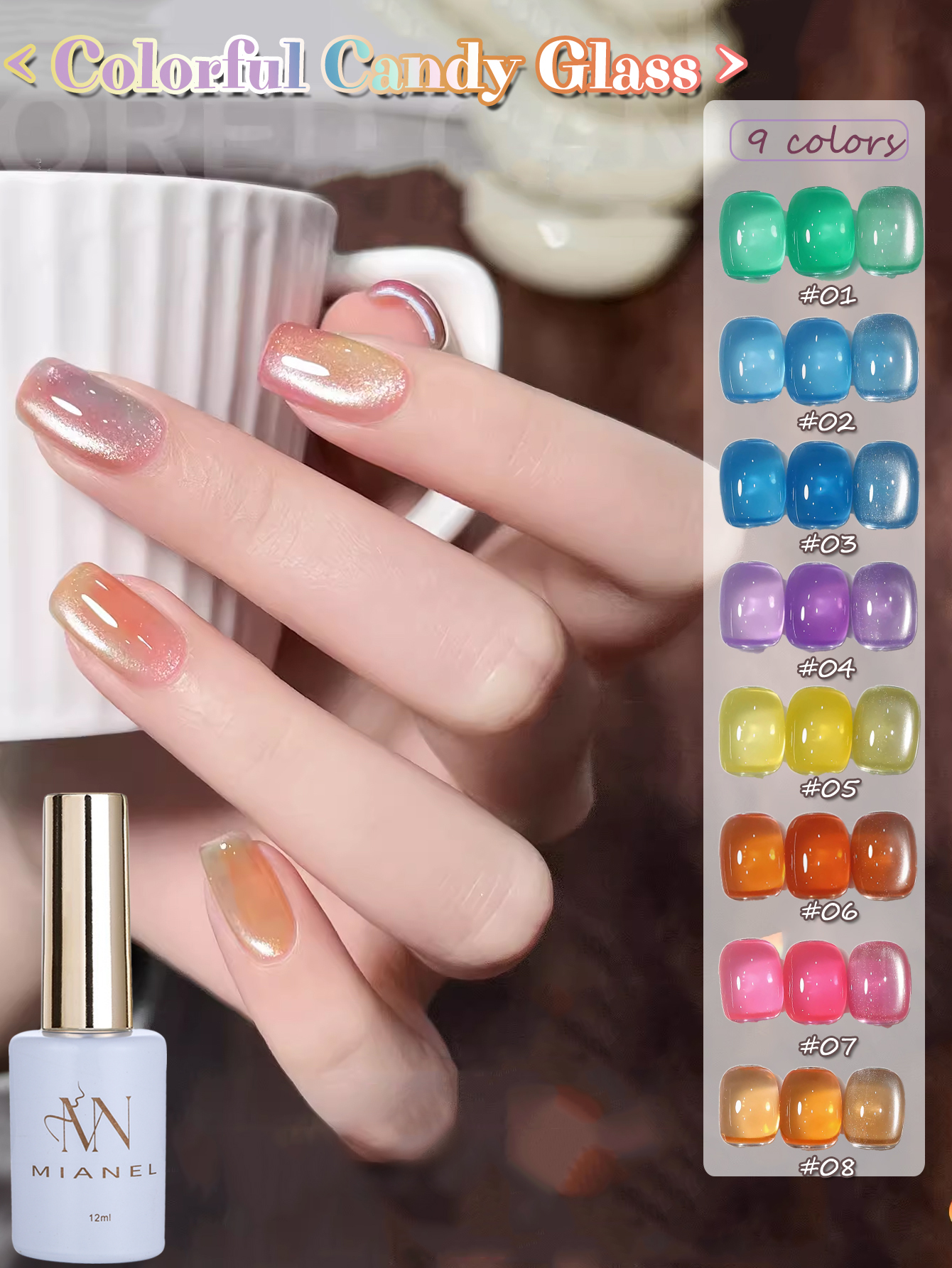 Resin Art Online - MIANEL 1PCS Colorful Gel Nail Polish