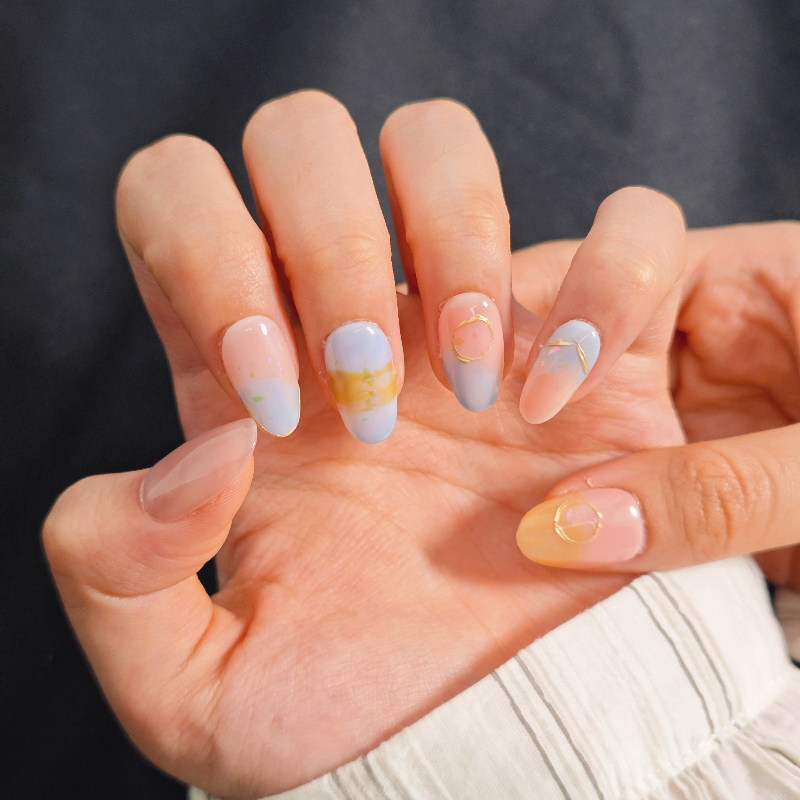 10PCS Press on Nails Handmade  - مراجعة Resin Art Online وسعره