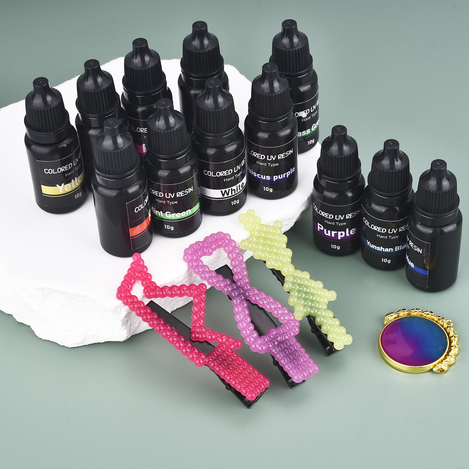 17 Colors UV Resin Glue 10ml E - مراجعة Uv Resin Clear Hard وسعره