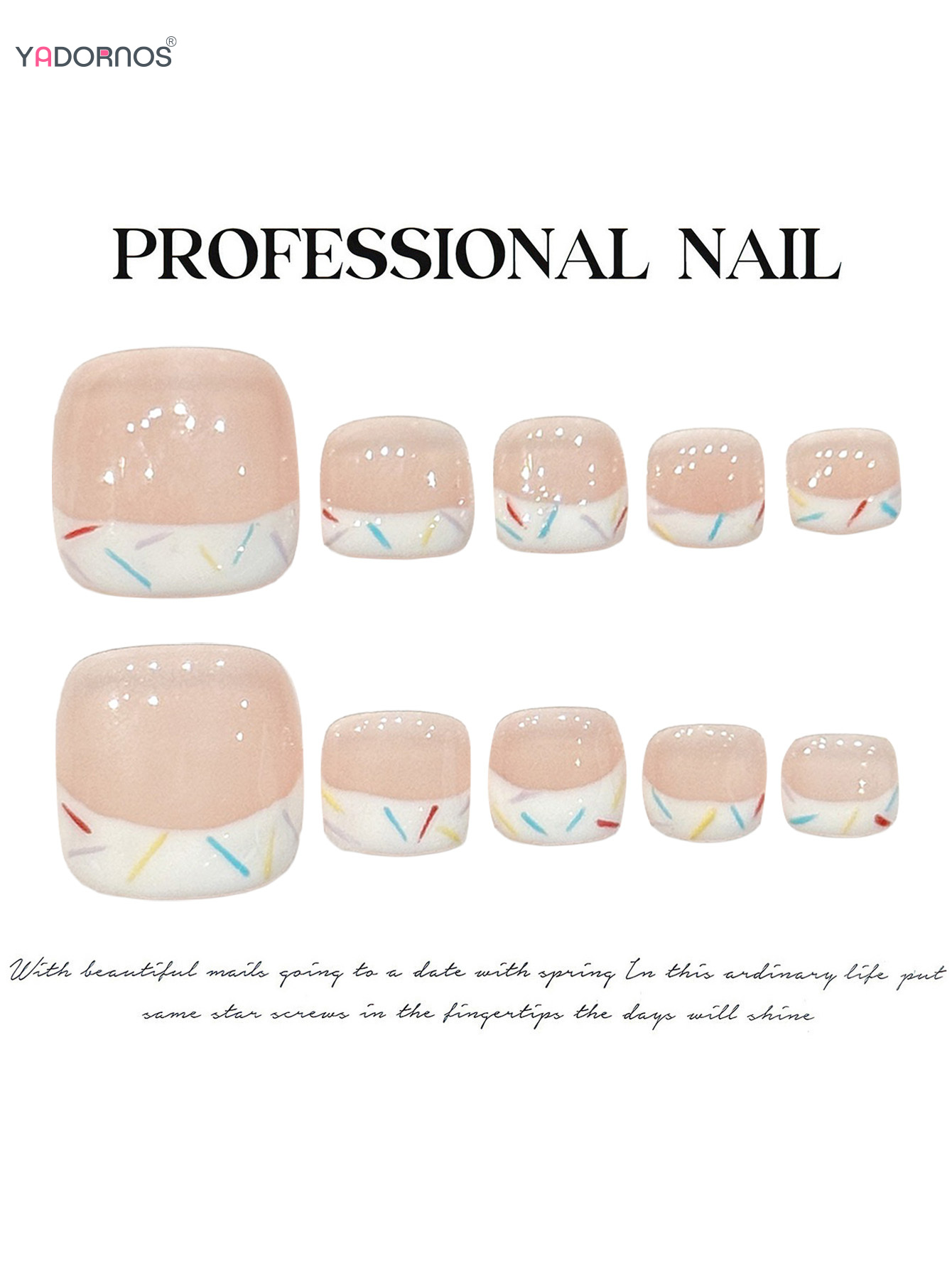 10pcs French Style Toenail Tip - مراجعة Resin Art Online وسعره