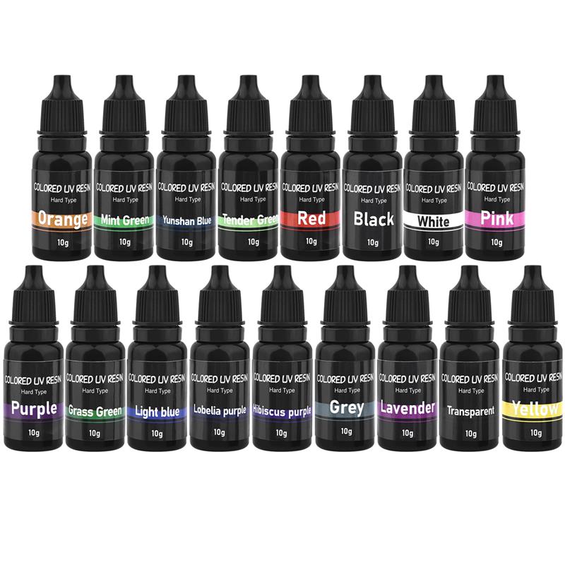 17 Colors UV Resin Glue 10ml E - مراجعة Uv Resin Clear Hard وسعره