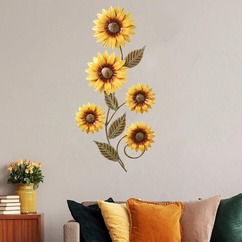 Garden Decor Metal Sunflower W - مراجعة Background Resin Art وسعره