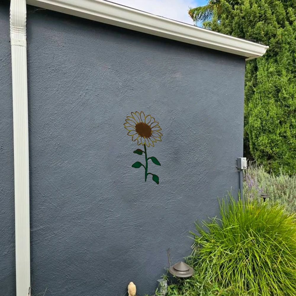 Garden Decor Metal Sunflower W - مراجعة Background Resin Art وسعره