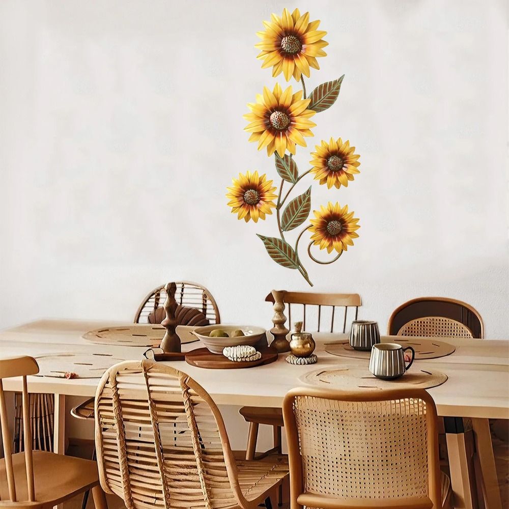 Garden Decor Metal Sunflower W - مراجعة Background Resin Art وسعره