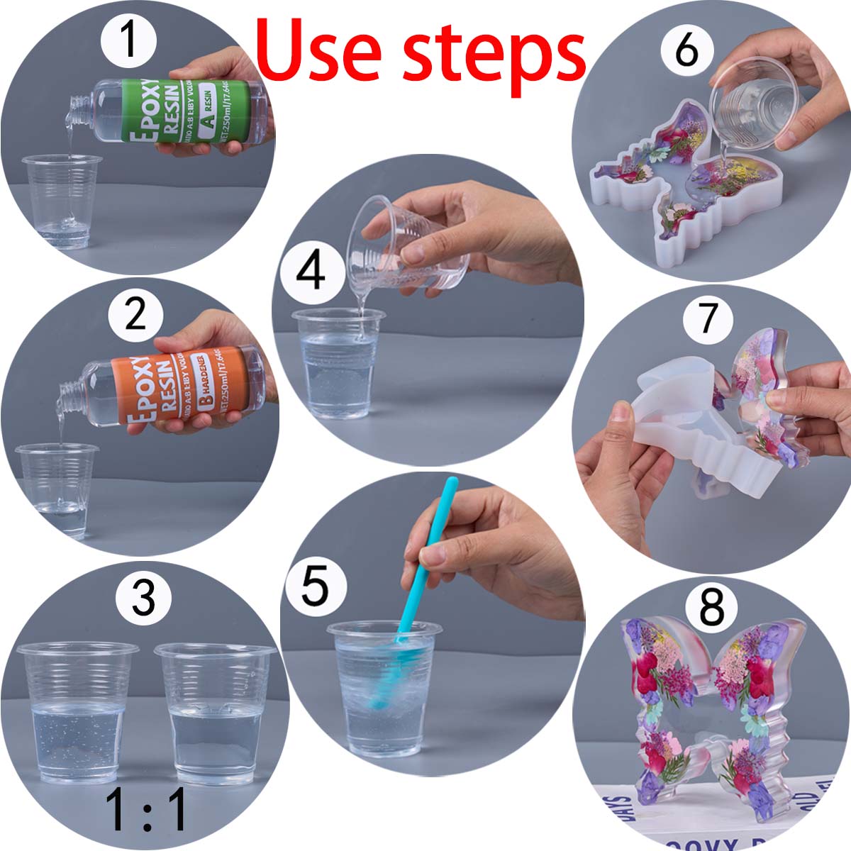 1:1 Ratio Epoxy Resin Kit Anti - مراجعة Resin Art Ratio وسعره