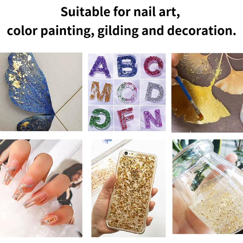 20 Pcs Gold Leaf Sheets: Versa - مراجعة Resin Art Furniture وسعره