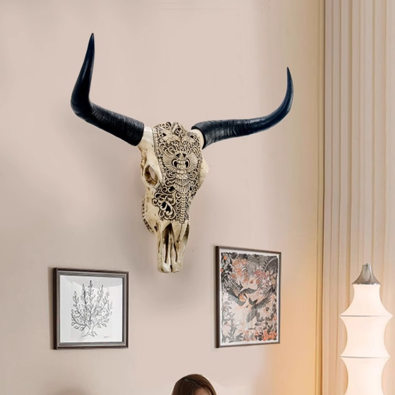 Resin Bull Head Wall Decoratio - مراجعة Background Resin Art وسعره