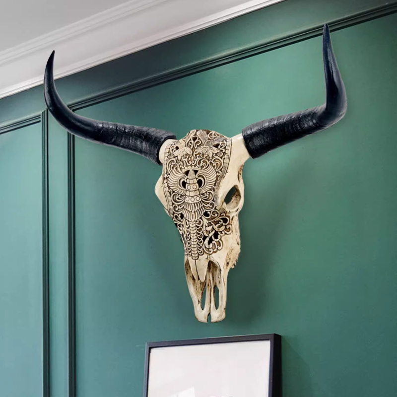 Resin Bull Head Wall Decoratio - مراجعة Background Resin Art وسعره