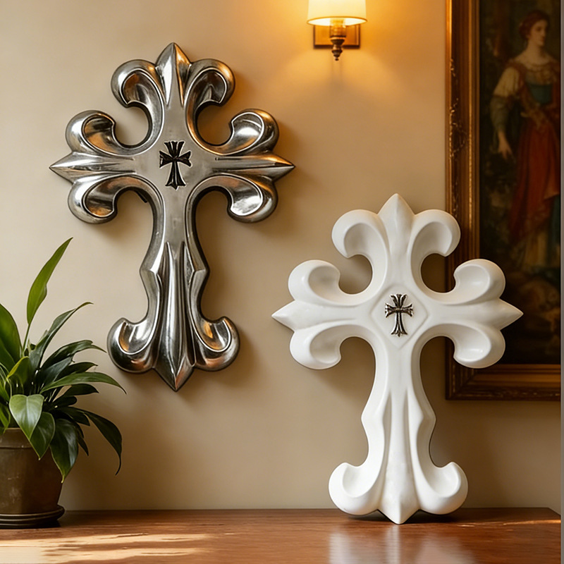 Retro Cross Wall Decor Gothic  - مراجعة Resin Art Furniture وسعره