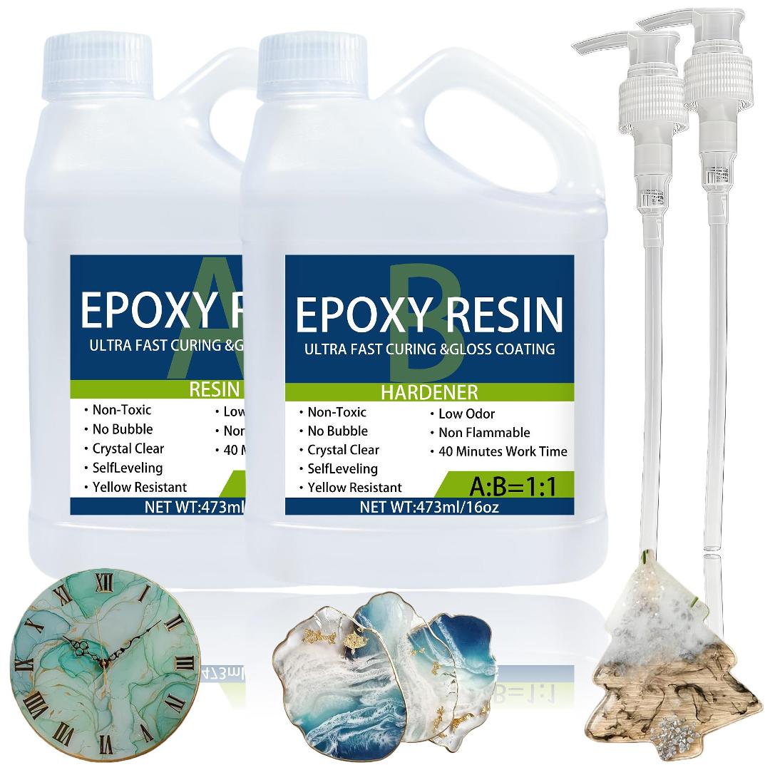 Epoxy Resin Kit 32OZ，Strong, B - مراجعة Resin Art Ratio وسعره