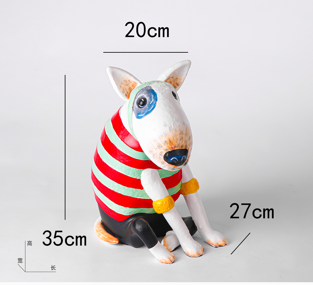 Fun Creative Big-Eyed Bull Ter - مراجعة Resin Art Furniture وسعره