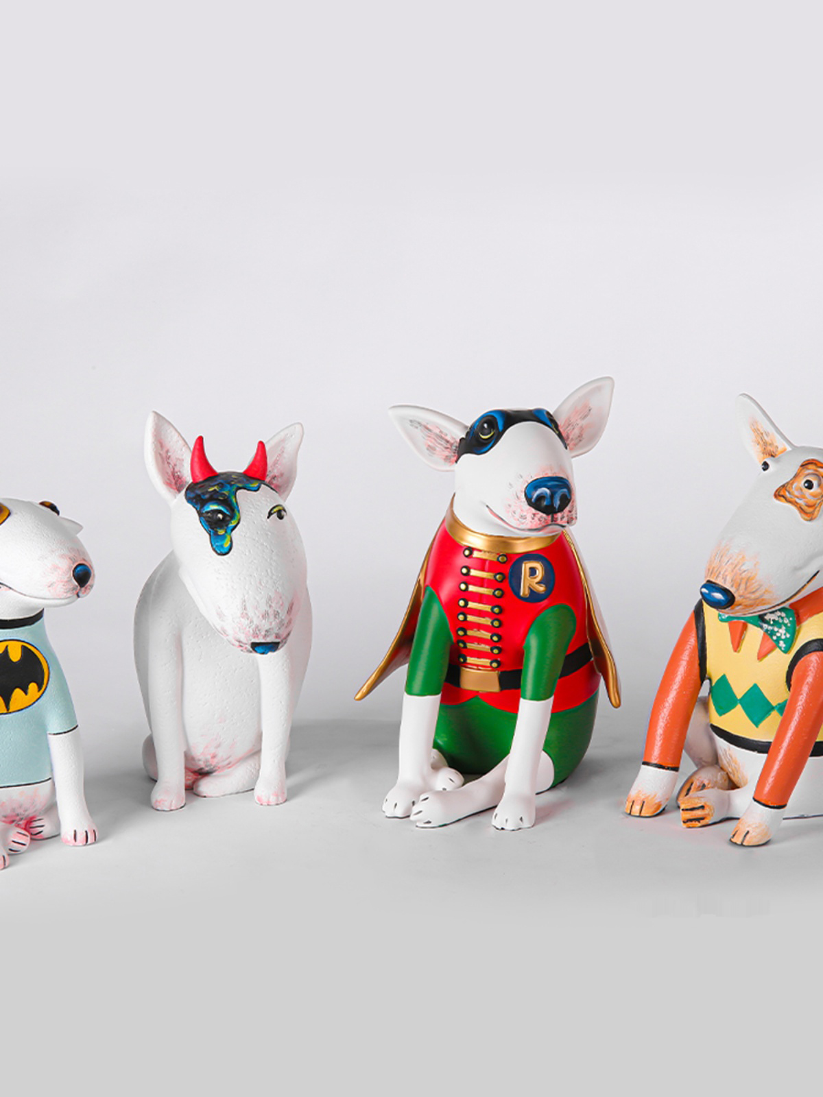 Fun Creative Big-Eyed Bull Ter - مراجعة Resin Art Furniture وسعره