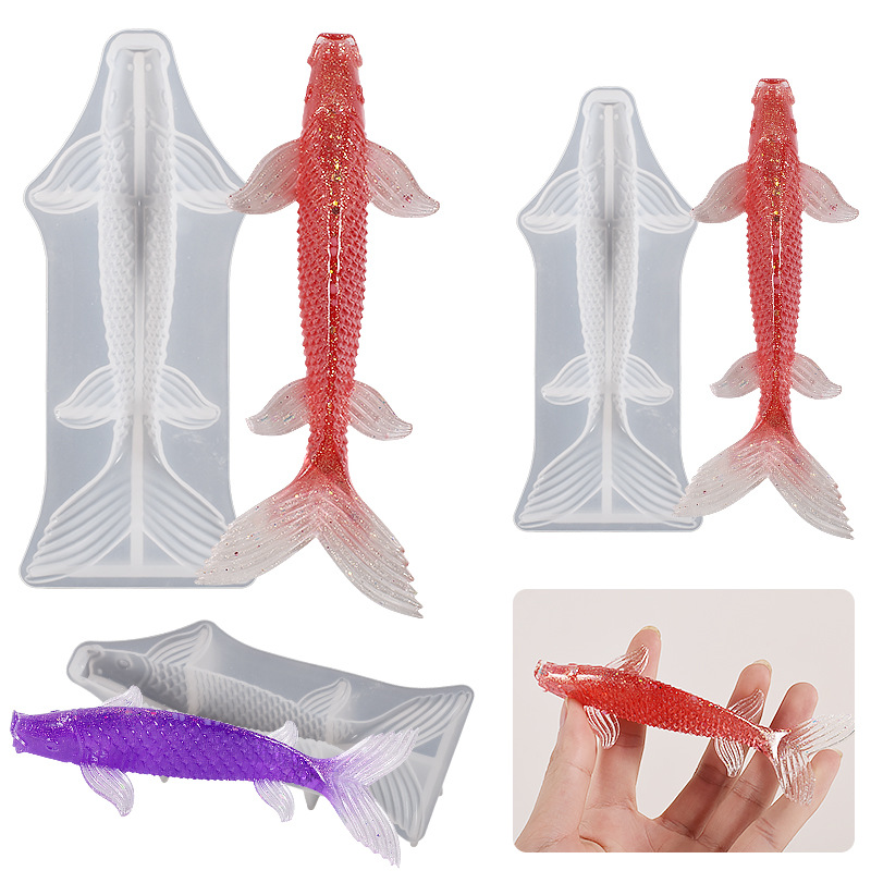 3D Koi Fish Shaped Epoxy Resin - مراجعة Silicone Mold Ocean وسعره