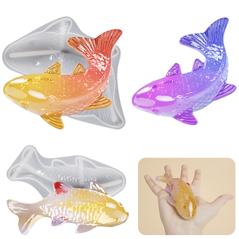 3D Koi Fish Shaped Epoxy Resin - مراجعة Silicone Mold Ocean وسعره