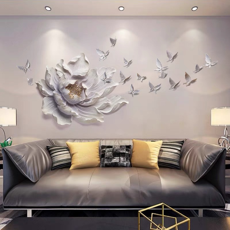 Light Luxury Living Room Wall  - مراجعة Background Resin Art وسعره