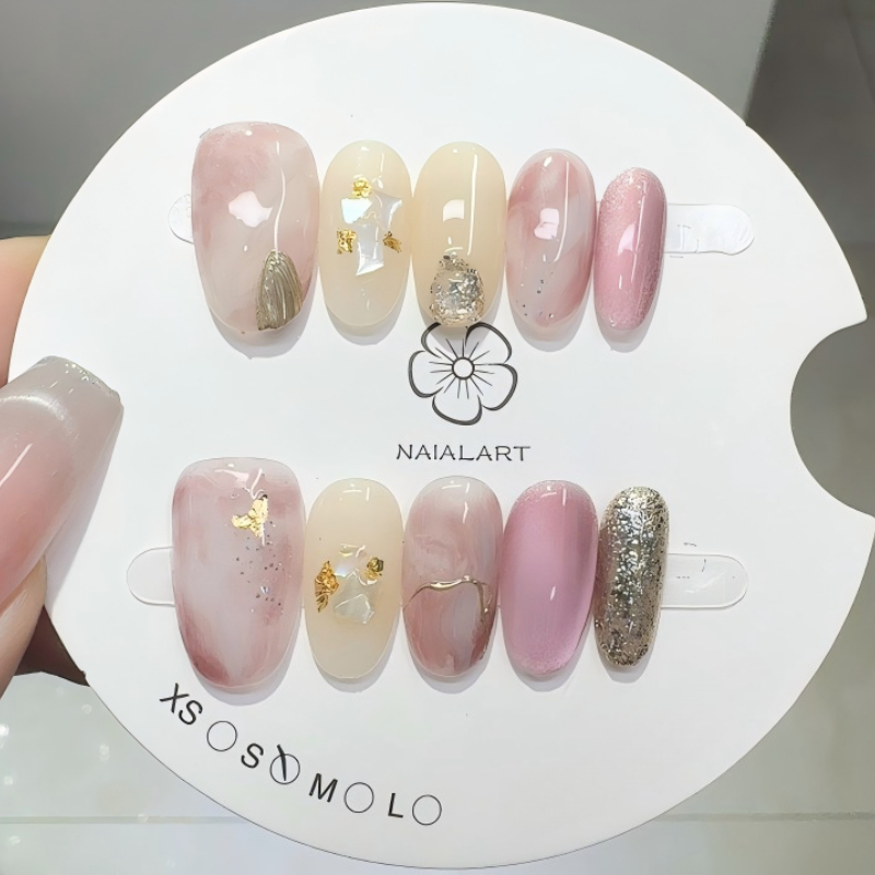 10PCS Handmade Press on Nails  - مراجعة Resin Art Online وسعره