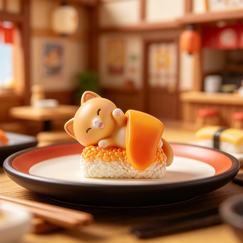 Kawaii Action Figure Sushi Cat - مراجعة Resin Art Furniture وسعره
