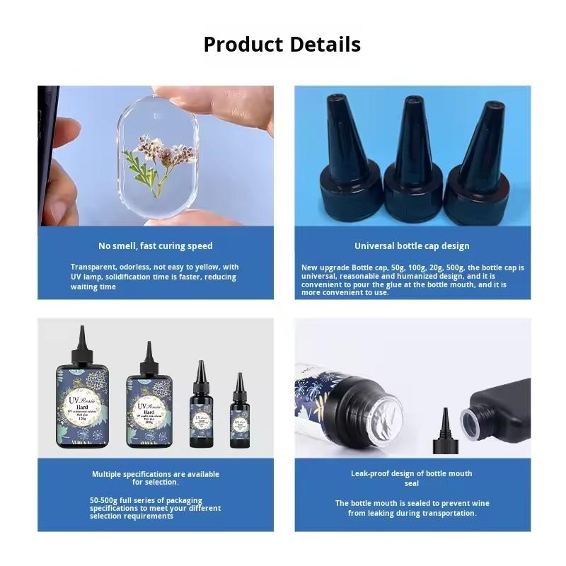 1/2Pcs Crystal Clear Hard UV R - مراجعة Uv Resin Clear Hard وسعره