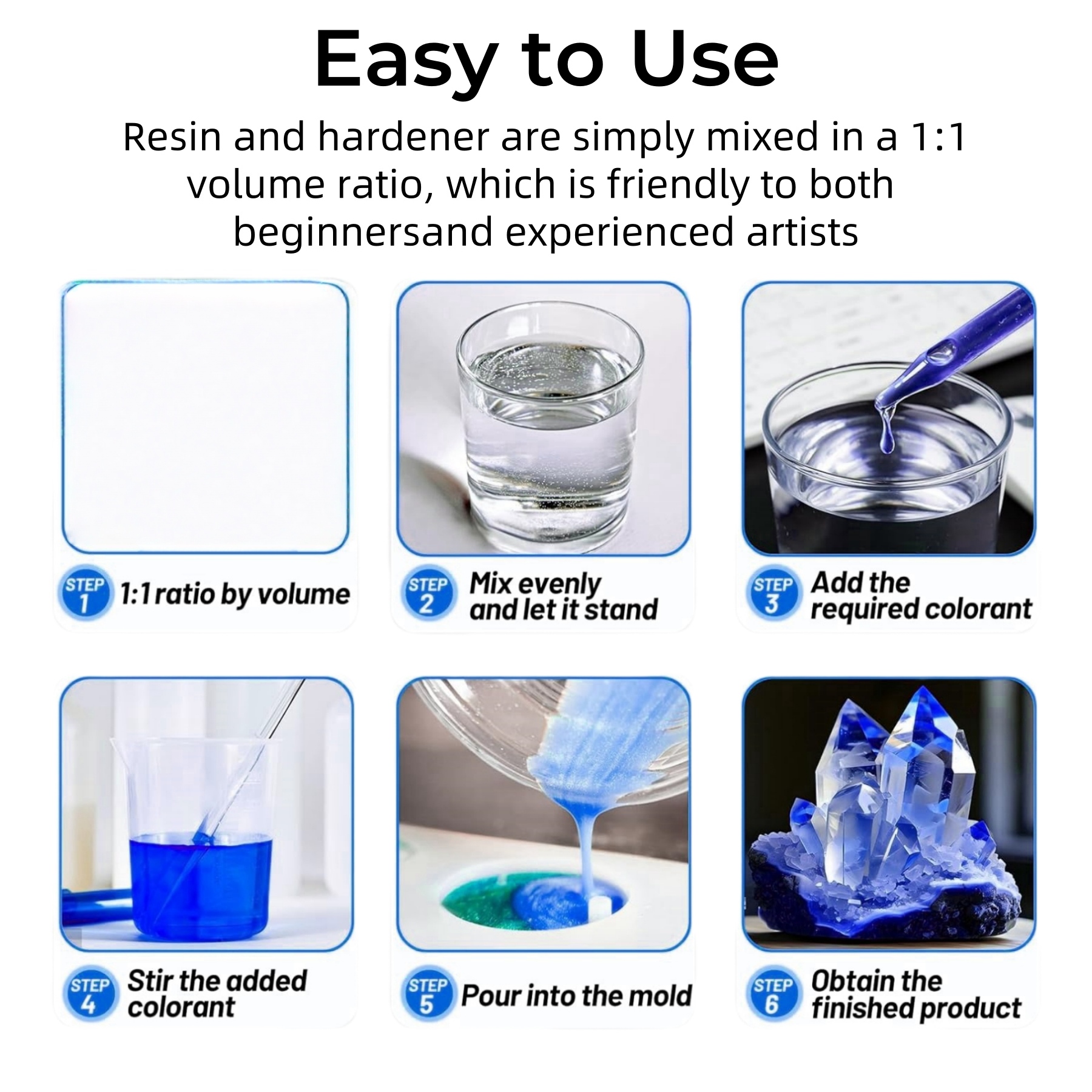 1:1 Crystal Clear Epoxy Resin  - مراجعة Uv Resin Clear Hard وسعره