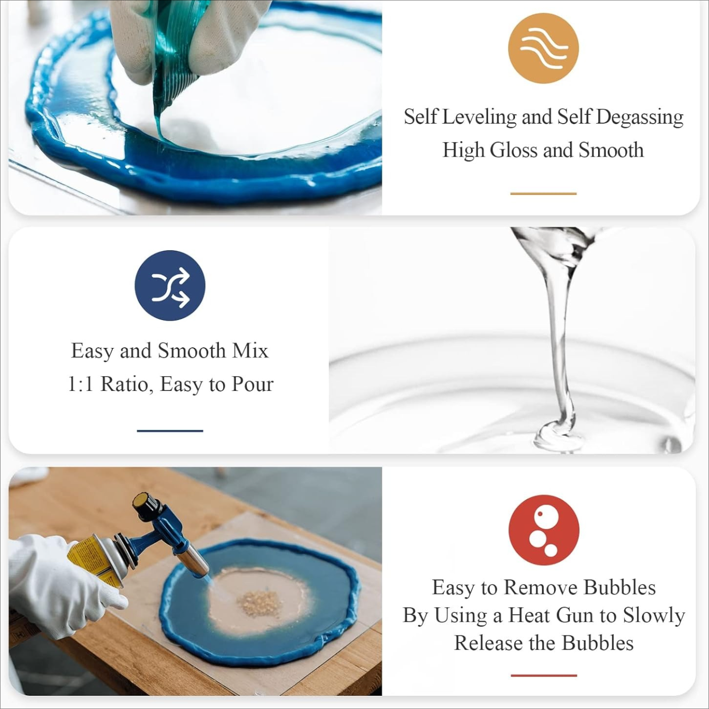 SIKEZHAN Crystal Clear Epoxy R - مراجعة Resin Art Ratio وسعره