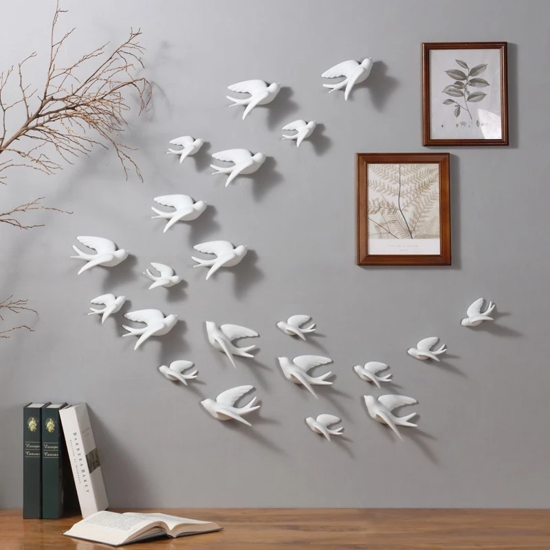 Creative Ceramic Birds Wall Ha - مراجعة Background Resin Art وسعره