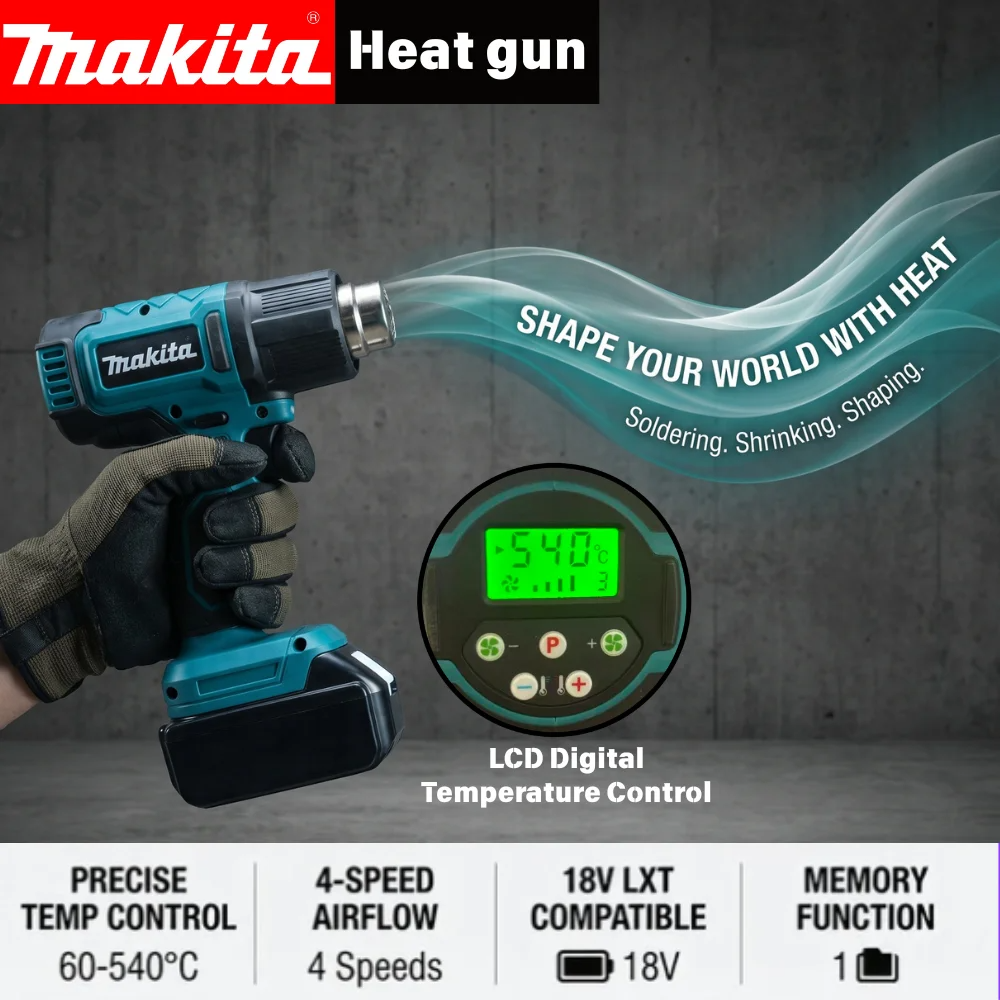 Makita 18V Heat Gun 60-540℃ 4- - مراجعة Resin Art Heat Gun وسعره