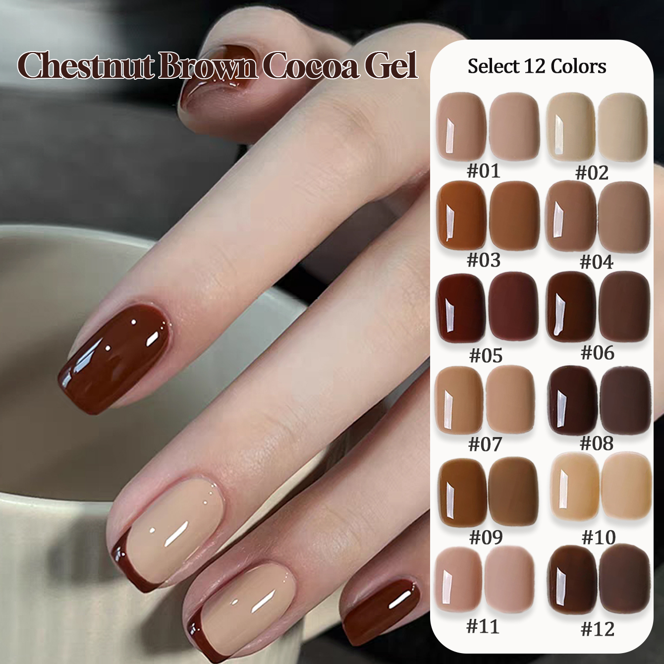 1-12pcs TC Whitening Maillard  - مراجعة Resin Art Price وسعره