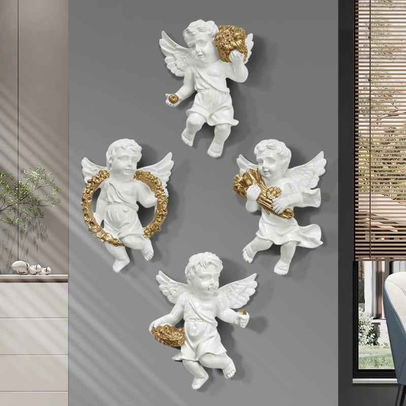 Angel Wall European Cupid Ange - مراجعة Background Resin Art وسعره