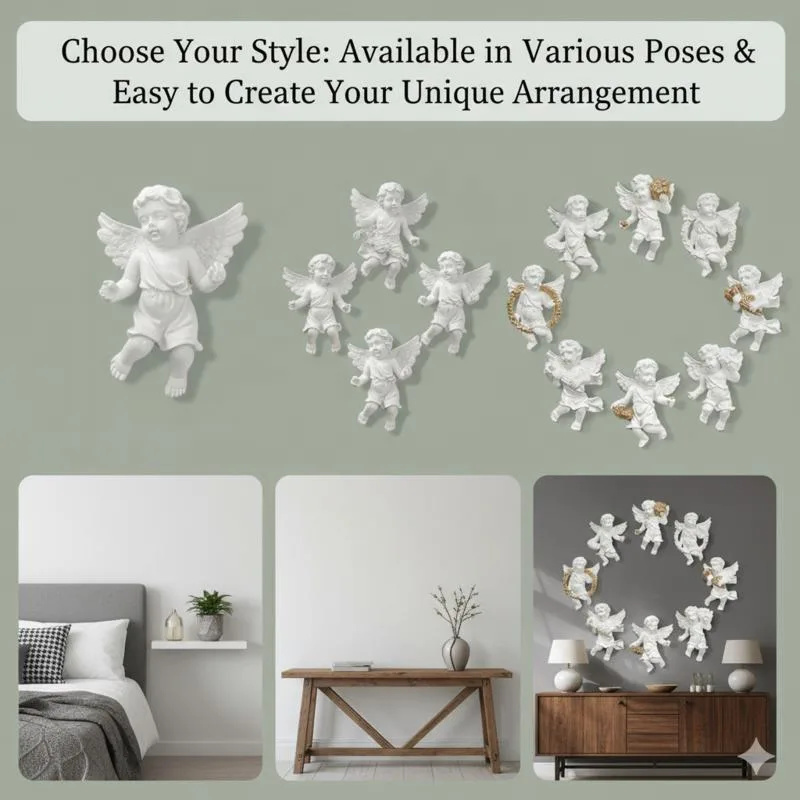 Angel Wall European Cupid Ange - مراجعة Background Resin Art وسعره