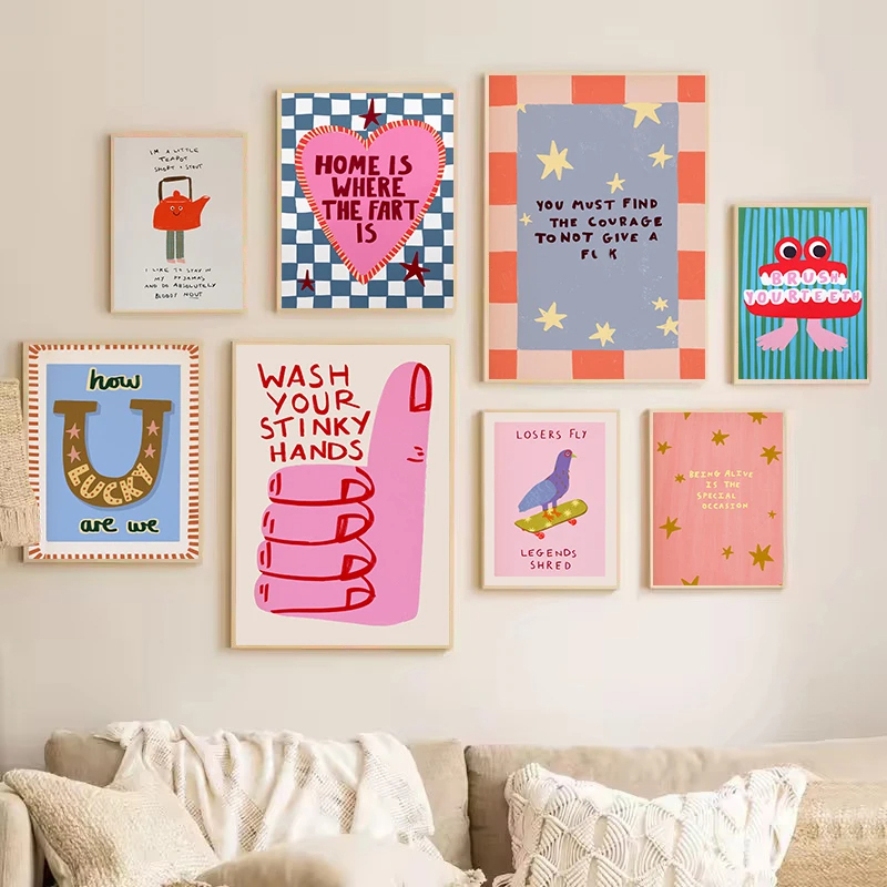 Colorful Humorous House Slogan - مراجعة Resin Art Quote وسعره