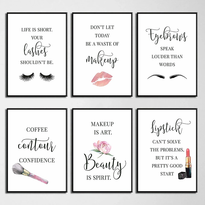 Makeup Quotes Poster Eyelash E - مراجعة Resin Art Quote وسعره