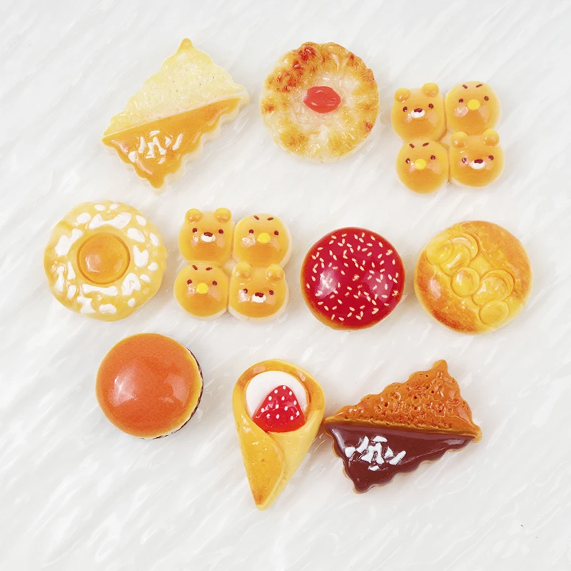 10/100pcs Resin Food Bread Cak - مراجعة Resin Art Price وسعره