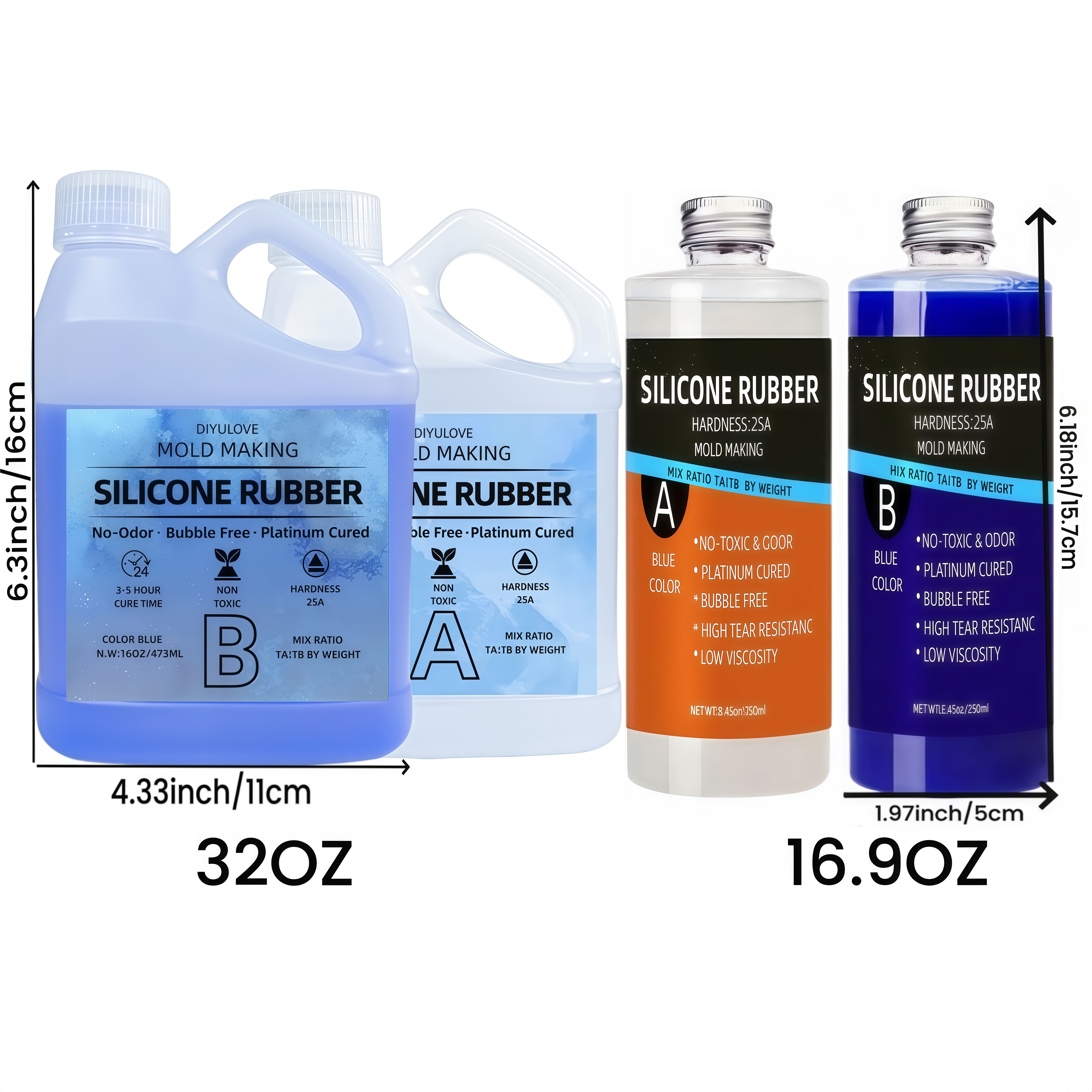 32oz High-Performance Silicone - مراجعة Uv Resin Clear Hard وسعره