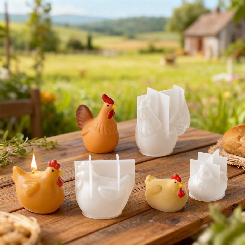 3D Chicken Candle Silicone Mol - مراجعة Resin Art Furniture وسعره