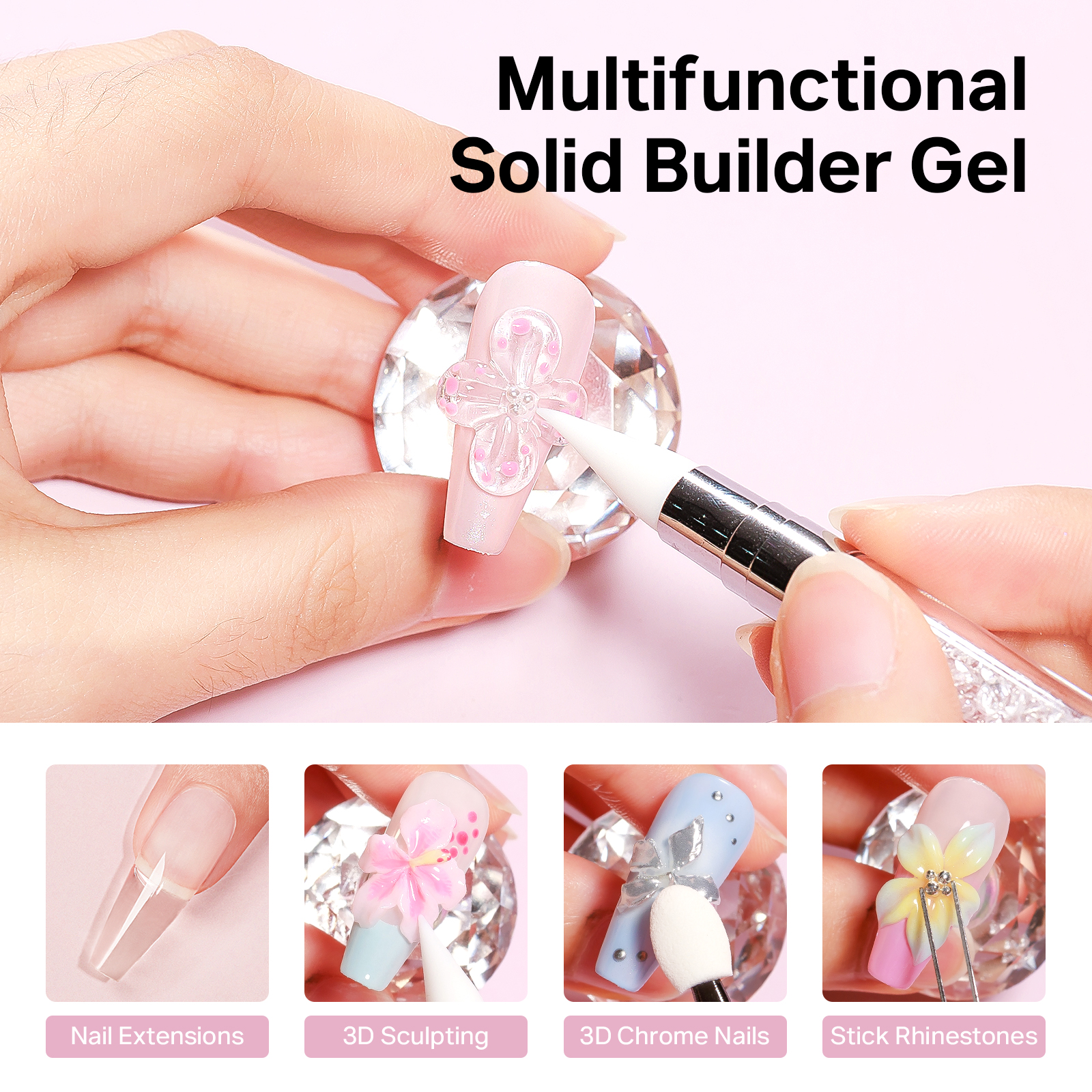 MIZHSE Builder Nail Gel White  - مراجعة Uv Resin Clear Hard وسعره