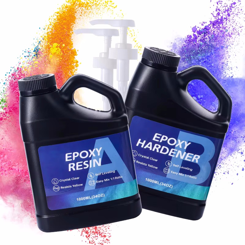 2000ML Epoxy Resin Kit 1:1 Rat - مراجعة Resin Art Ratio وسعره