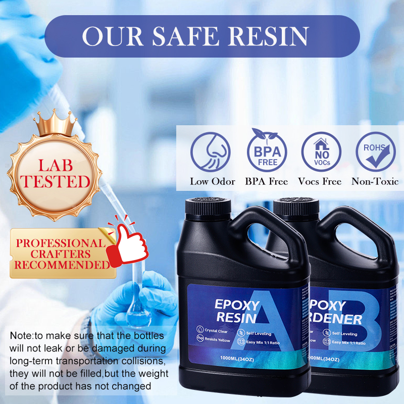 2000ML Epoxy Resin Kit 1:1 Rat - مراجعة Resin Art Ratio وسعره